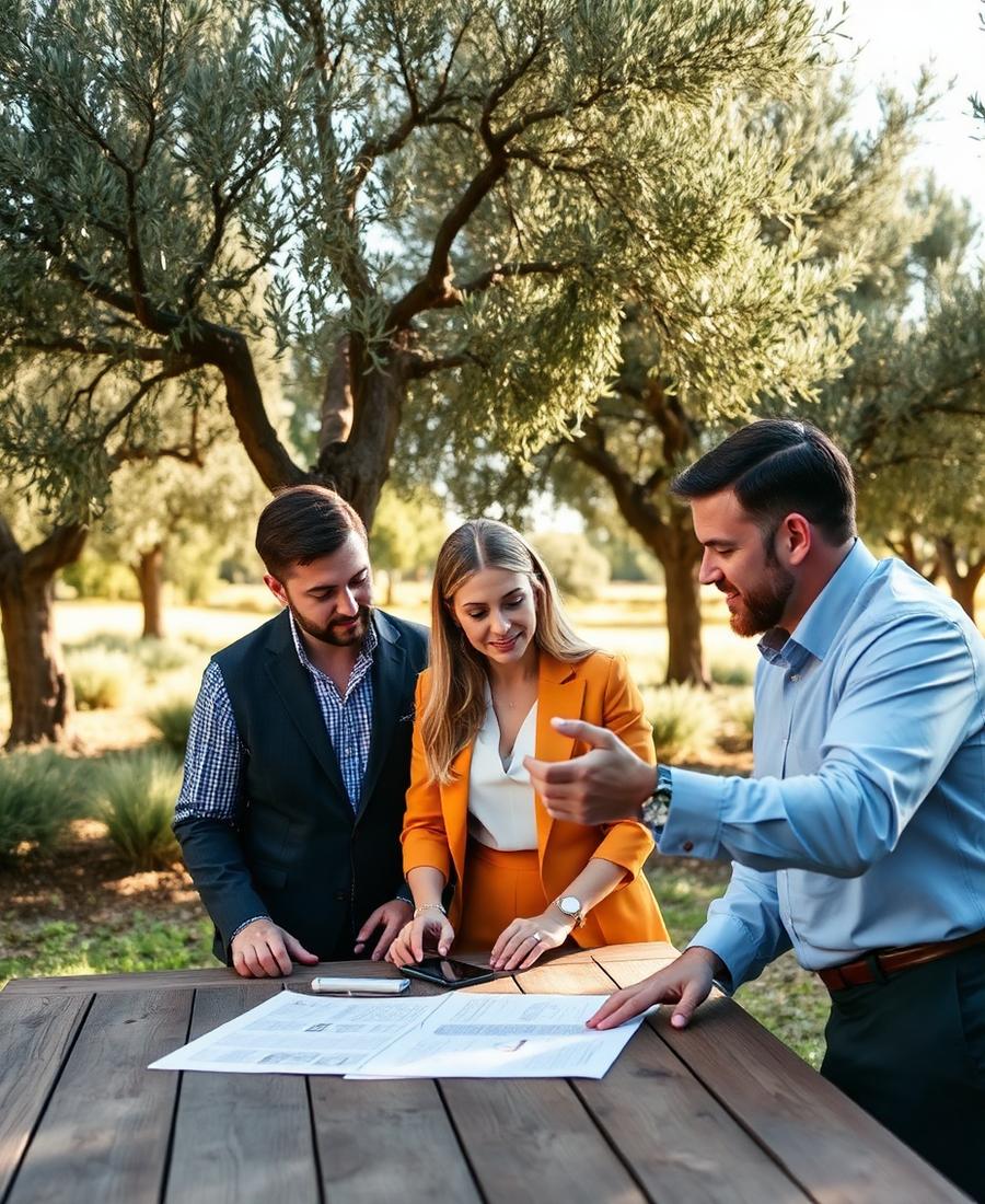 Alfava operators reviewing project plans on site
